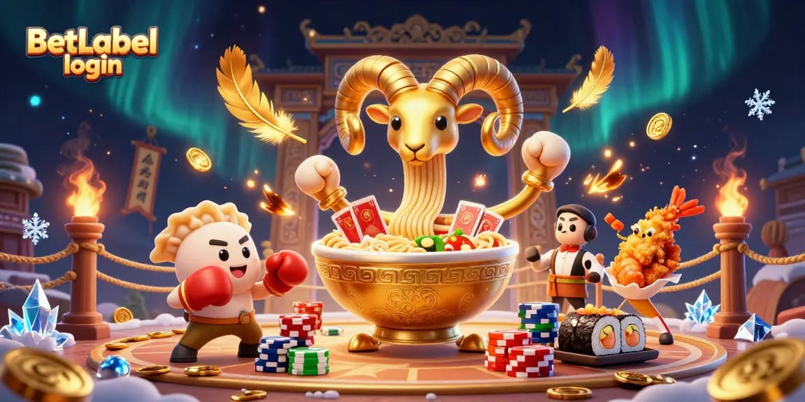 Erleben Sie das aufregende BetLabel Login mit einer bunten Casino-Szene voller Spannung und Action.