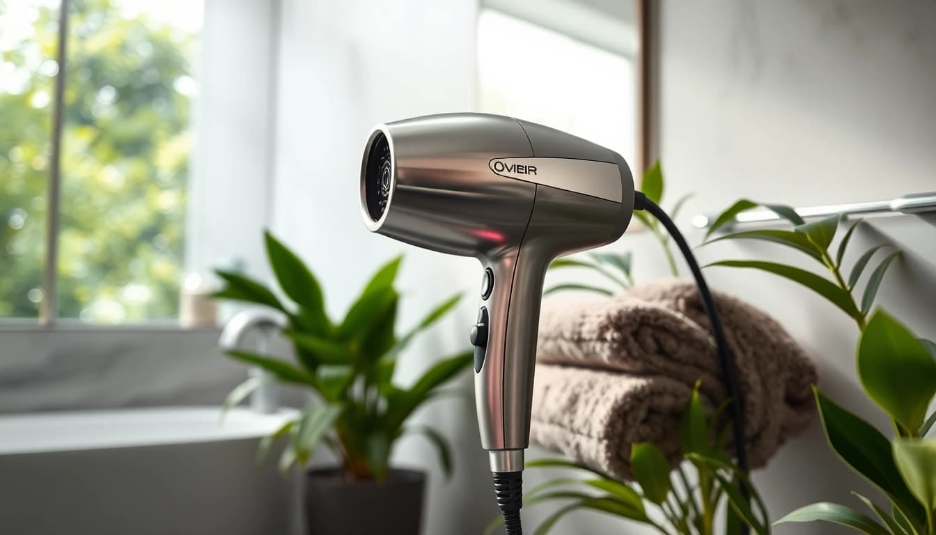 Laifen se Haartrockner mit modernem Design in einem stilvollen Badezimmer.