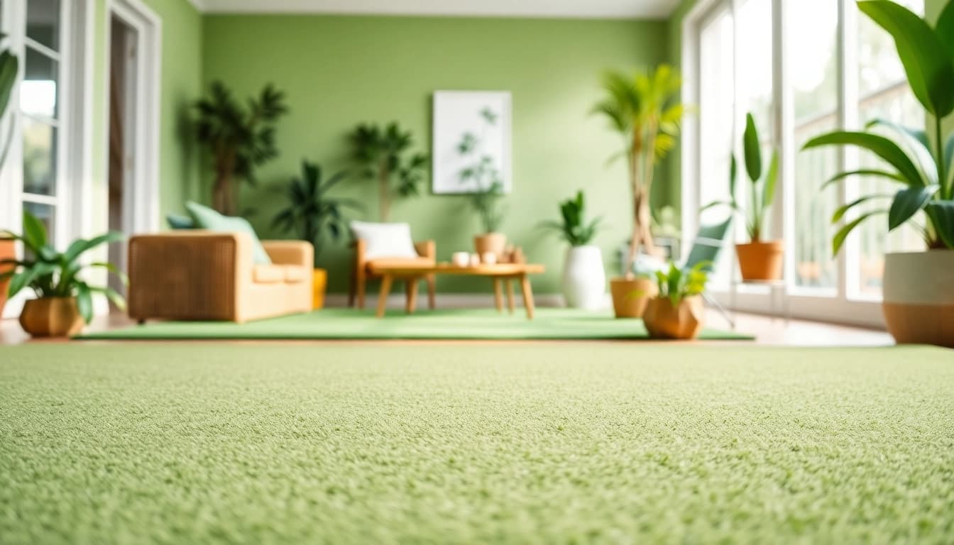 Nagermatte in einem einladenden Wohnraum mit lebendigen Farben und natürlichem Licht.