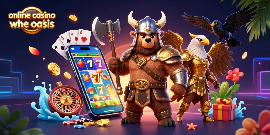 Engage in thrilling action at an online casino ohne oasis with vibrant slot games and dynamic characters.