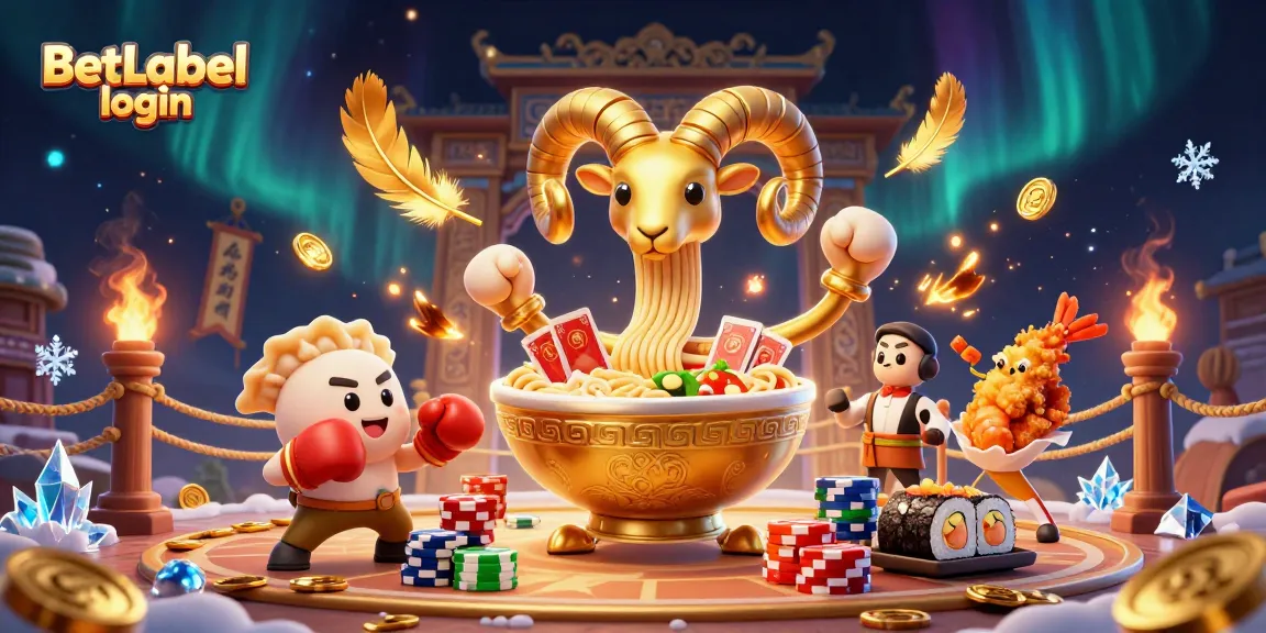 Erleben Sie das aufregende BetLabel Login mit einer bunten Casino-Szene voller Spannung und Action.