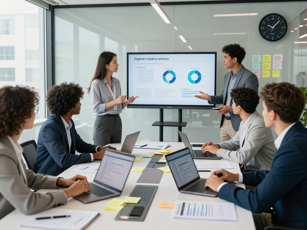 Team discussing data protection solutions in a modern office showcasing insights on Wissen / Blog-Hub.