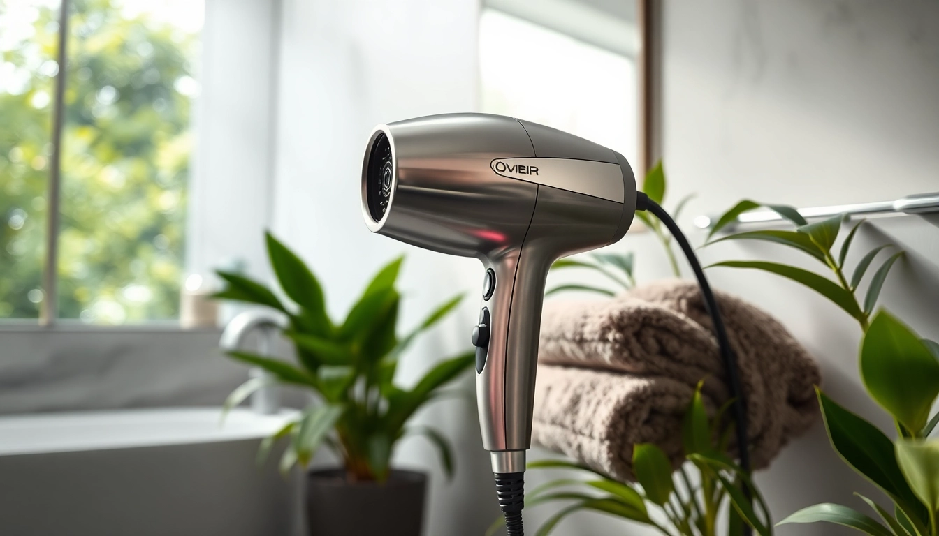 Laifen se Haartrockner mit modernem Design in einem stilvollen Badezimmer.