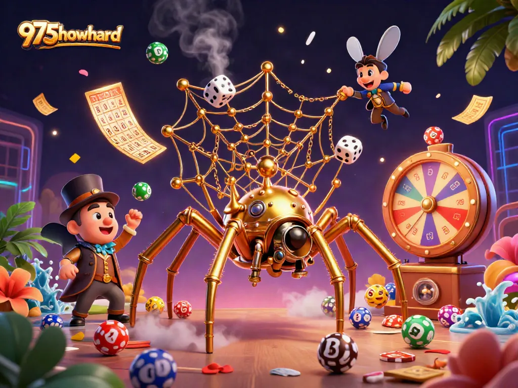 Engage with 975howard's vibrant 3D casino scene showcasing steampunk elements and dynamic gambling action.