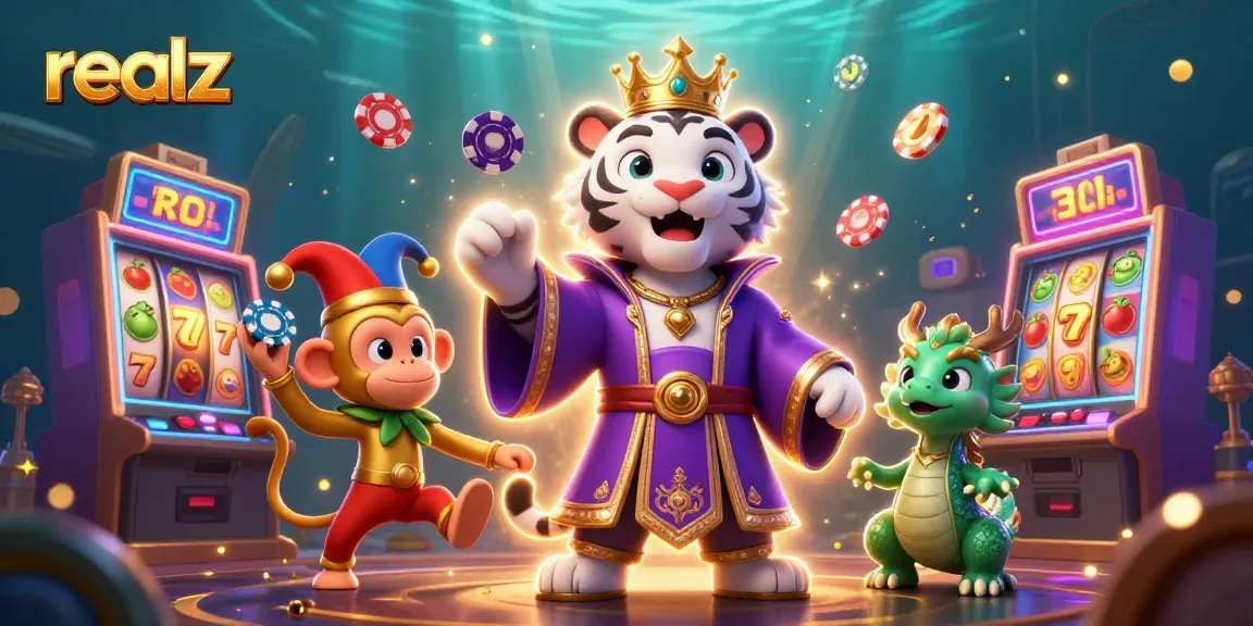 Experience thrilling wins at realz casino featuring vibrant games and joyful characters.