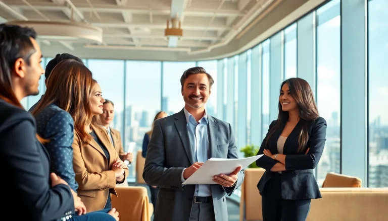 Interacting with Headhunter Schweiz in a professional office setting.