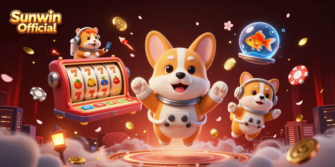 Engage in exhilarating casino excitement with Sunwin Official's vibrant digital illustration!